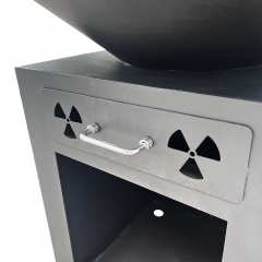 Customized Brazier Corten Fire Bowl Wood Burning Corten Steel Brasero ROUND BBQ Grill