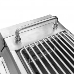 Outdoor stainless steel fan barbecue grill