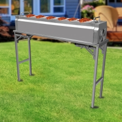 Outdoor stainless steel fan barbecue grill