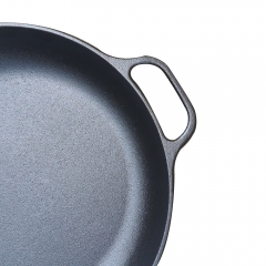 Wooden cast iron barbecue pan purchase barbecue accessories factory supplier