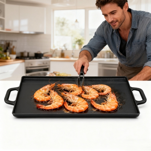 Cast iron barbecue kitchen cooking pan barbecue accessories wholesale