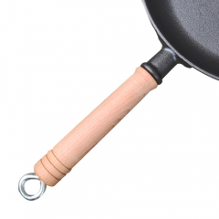 Wooden cast iron barbecue pan purchase barbecue accessories factory supplier