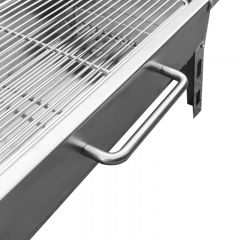 Portable outdoor camping stainless steel folding barbecue and vegetable small barbecue grill