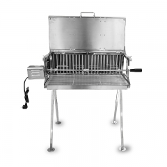 Stainless Steel Spit Rotisserie Twin Vertical Double Spit BBQ Grill